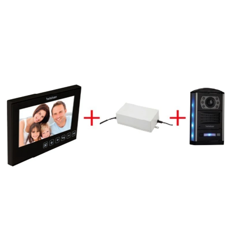 ALGAN 4.3” Renkli Dokunmatik LCD Görüntülü Villa Kitler Obsidian(Tekli)